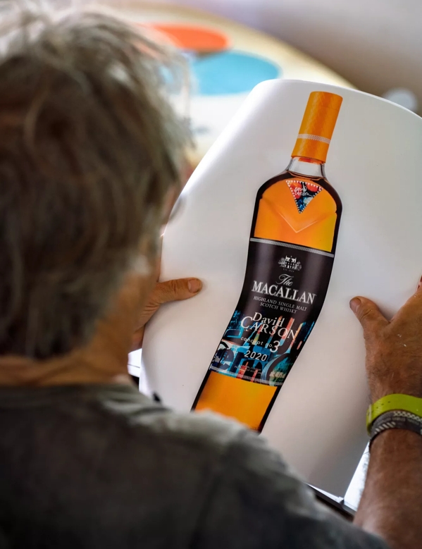 The Macallan Concept no.3 David Carson Holding Image of Bottle