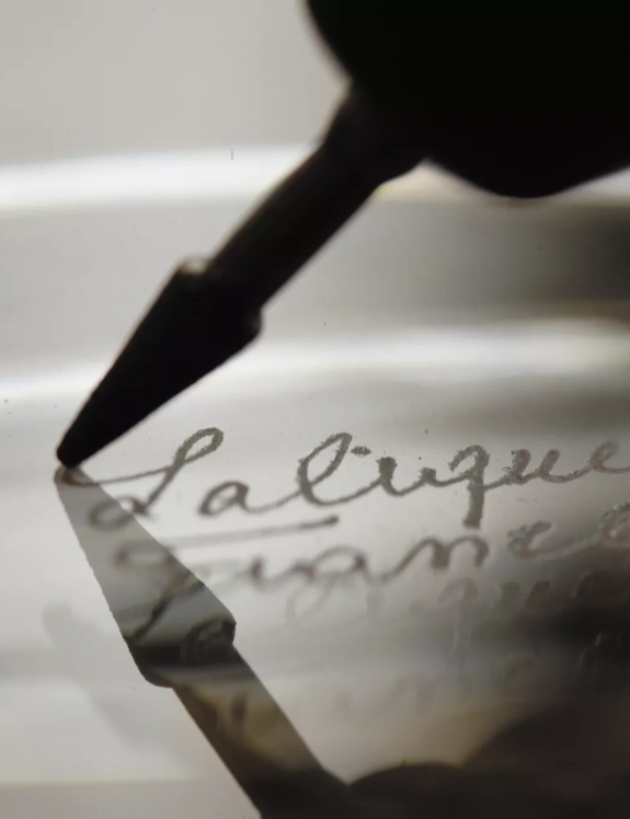 The Macallan Lalique Production Signature Being Carved