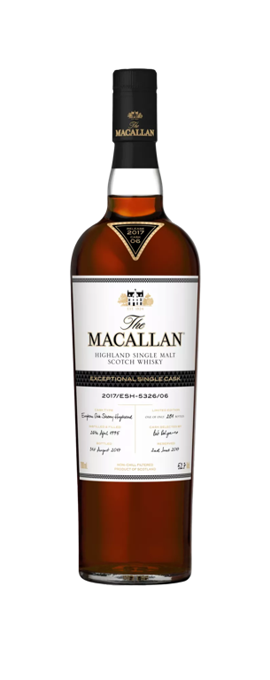 the macallan exceptional single cask whisky bottle