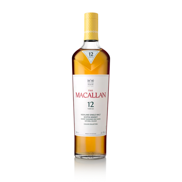the macallan colour collection 12 year old whisky bottle
