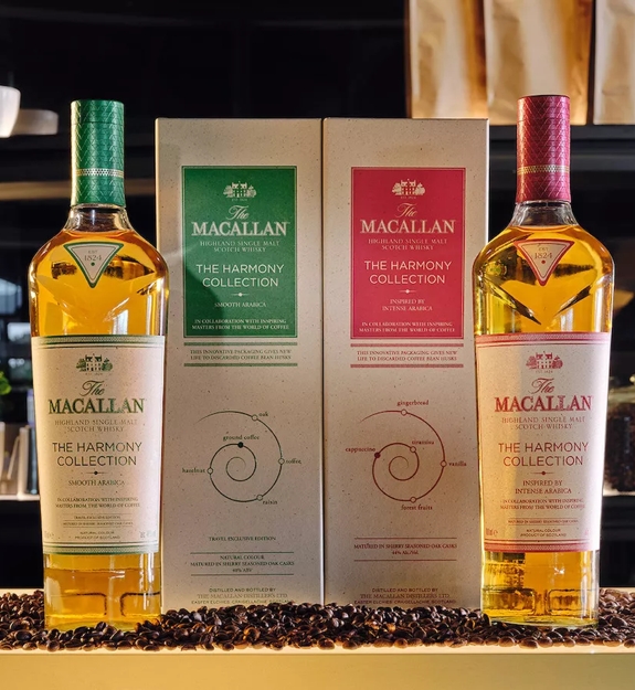 The Macallan Intense Arabica Harmony and Smooth Arabica on Coffee Beans