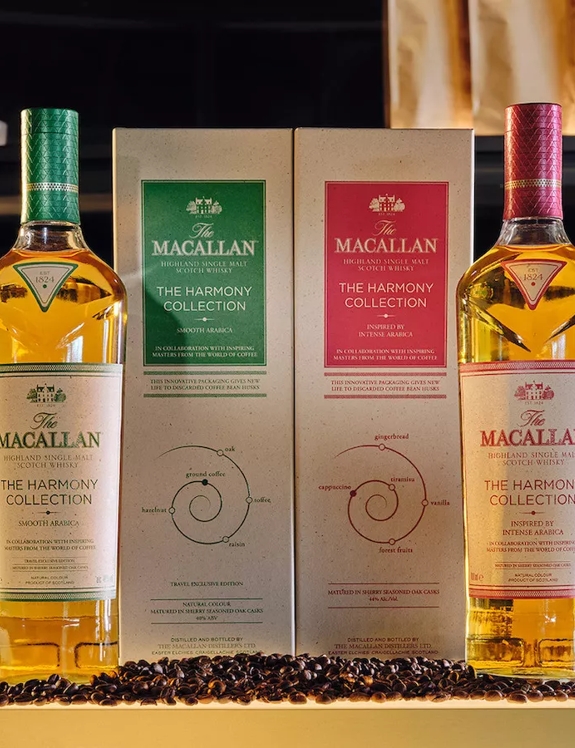 The Macallan Intense Arabica Harmony and Smooth Arabica on Coffee Beans