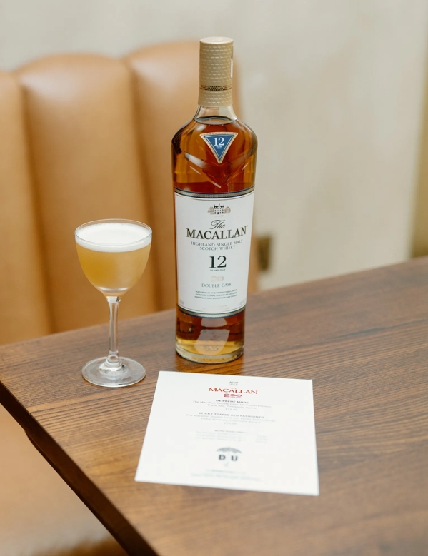 Bottle of Macallan and cocktail at Dukes Umbrella