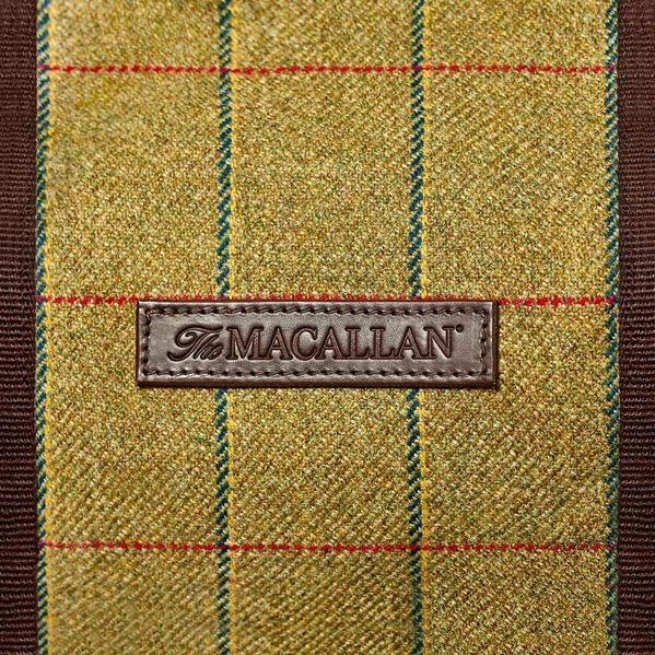 Close up of Logo on The Macallan Lifestyle Collection Weekend Bag