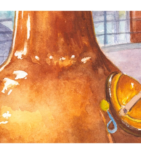 The Macallan Home Collection Colin Rizza illustration of the copper stills