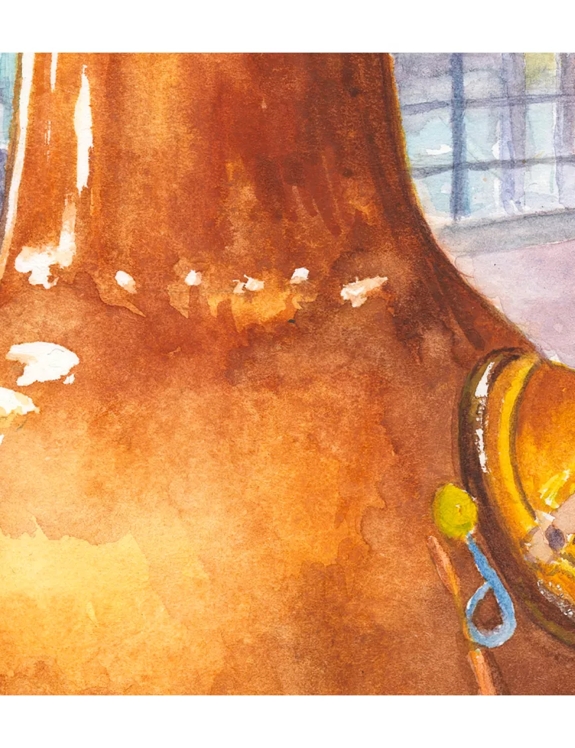The Macallan Home Collection Colin Rizza illustration of the copper stills